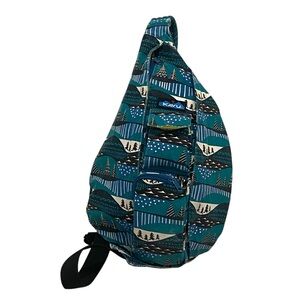 Kavu Mountain Forest Print Canvas Rope Sling Bag - perfectly Broken In.